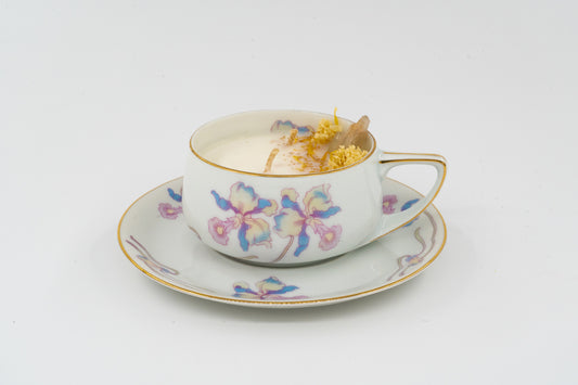 Iris Moonstone Ceramic Cup & Saucer